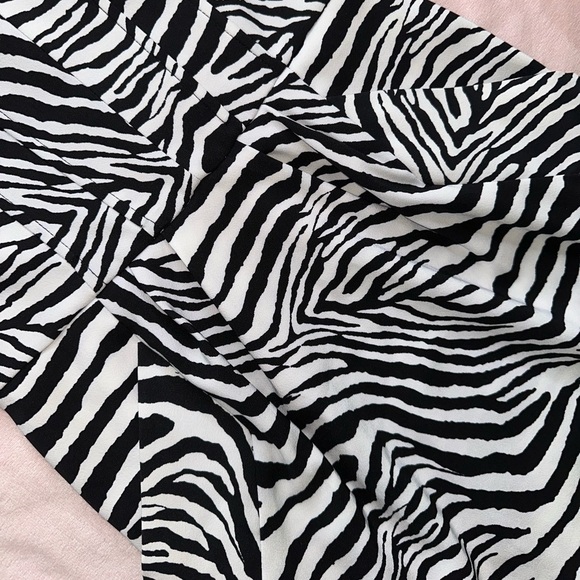 Y2K ZEBRA PRINT STRAPLESS SWEETHEART NECKLINE PLEATED DRESS · SIZE 5/6 - Picture 9 of 9